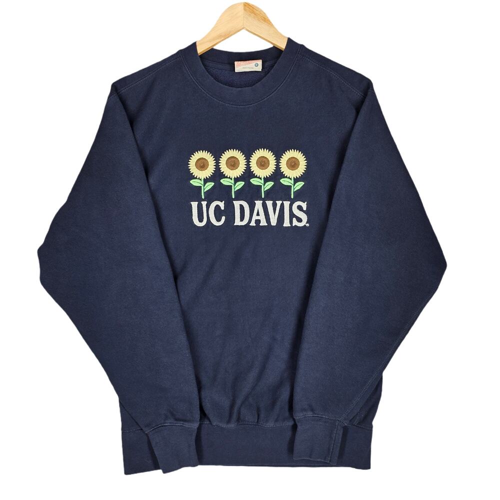 UC DAVIS SUNFLOWER SWEATSHIRT – VINTAGE 90s – MV SPORT – UNISEX - MEN'S SMALL